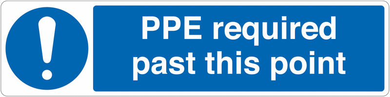 PPE Required Past This Point Floor Sign