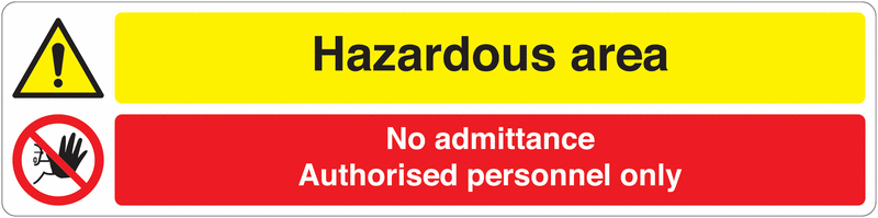 Hazardous Area No Admittance Floor Sign
