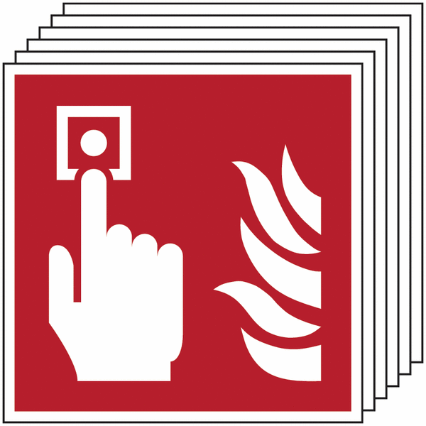 6-Pack Location Of Fire Alarm Call Point Signs