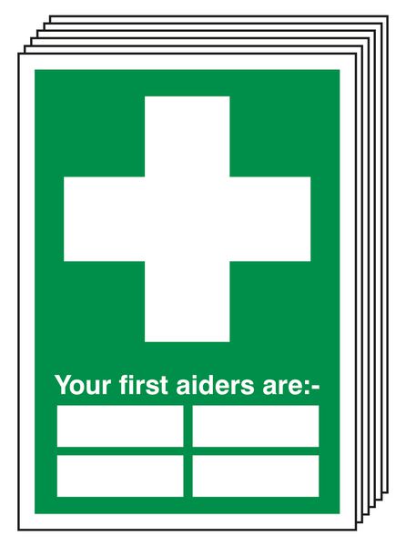 6-Pack Your First Aiders Are Signs