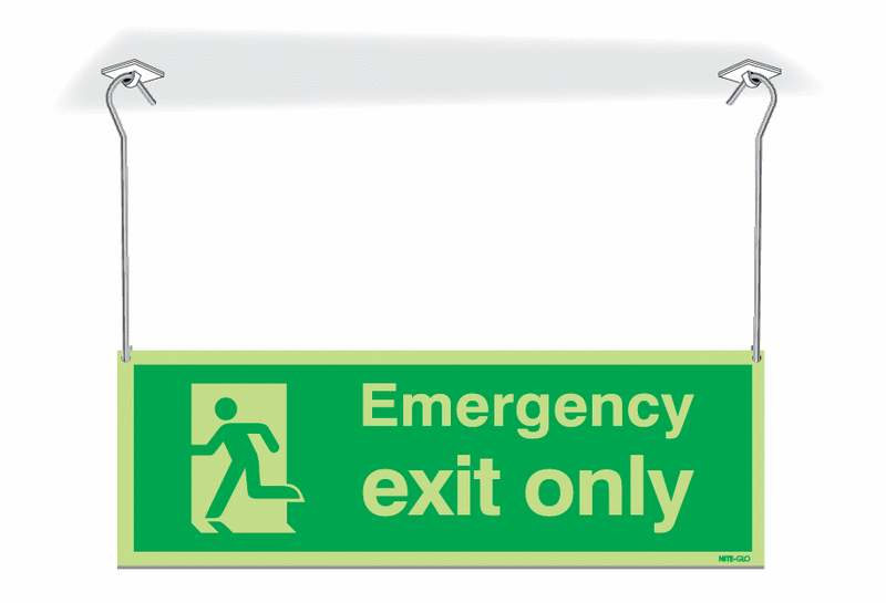 Nite-Glo Emergency Exit Only Hanging Signs