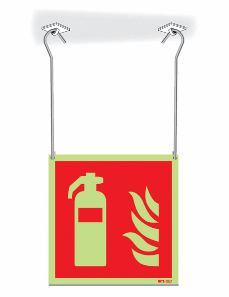 Nite-Glo Fire Extinguisher Hanging Signs