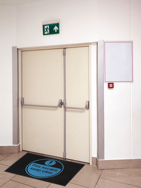 Fire Escape Keep Clear Highly Visible Mats