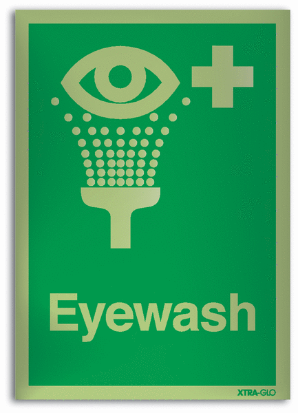 Xtra-Glo Acrylic Eyewash Signs