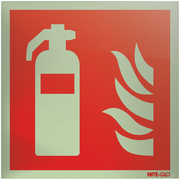 Nite-Glo Acrylic Fire Extinguisher Signs