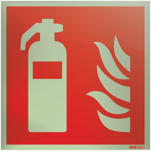 Nite-Glo Acrylic Fire Extinguisher Signs