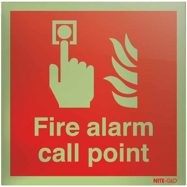 Nite-Glo Acrylic Fire Alarm Call Point Signs