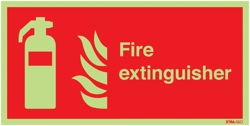Xtra-Glo Fire Extinguisher (Symbol) Signs