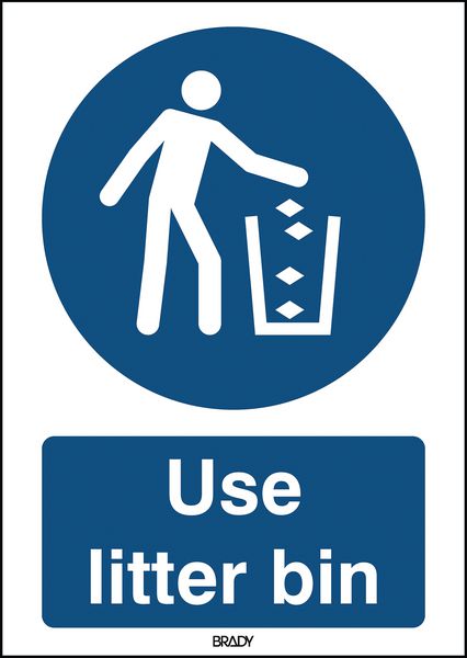 ToughWash - Use Litter Bin Sign