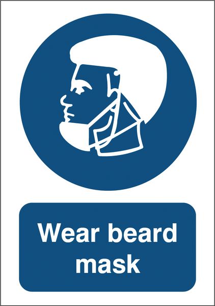 ToughWash - Wear Beard Mask Sign