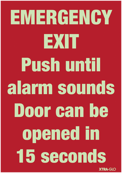 Xtra-Glo Delayed Egress Emergency Exit Signs