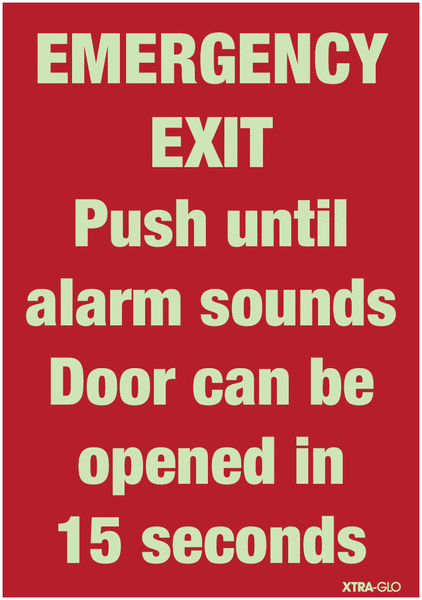 Xtra-Glo Delayed Egress Emergency Exit Signs