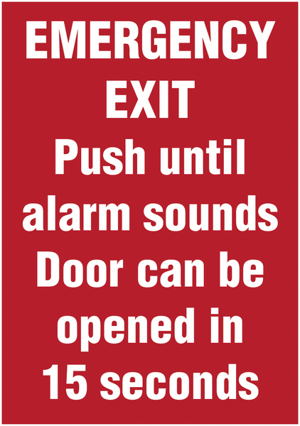 Delayed Egress Emergency Exit Signs