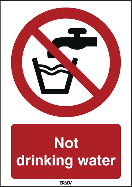 ToughWash - Not Drinking Water Sign
