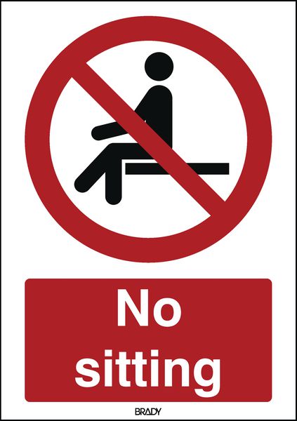 ToughWash - No Sitting Sign