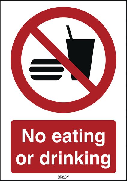 ToughWash - No Eating Or Drinking Sign