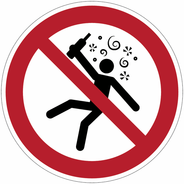 ToughWash - No Intoxicated People Allowed Sign (Symbol)