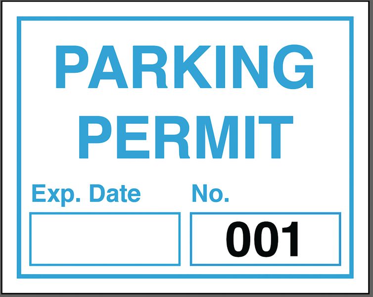 Self-cling Parking Permits