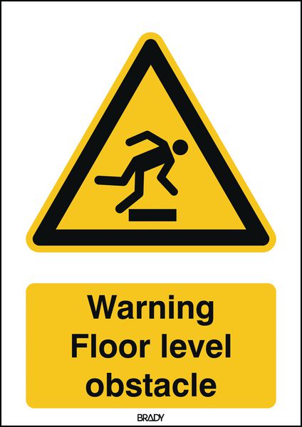 ToughWash - Warning Floor Level Obstacle Sign