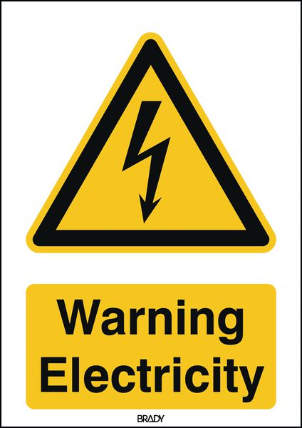 ToughWash - Warning Electricity Sign