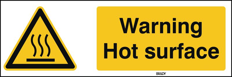 ToughWash - Warning Hot Surface Sign