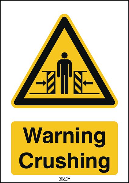 ToughWash - Warning Crushing Sign