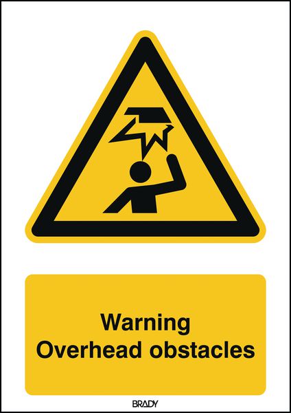 ToughWash - Warning Overhead Obstacles Sign