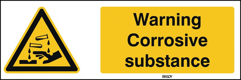 ToughWash - Warning Corrosive Substance Sign