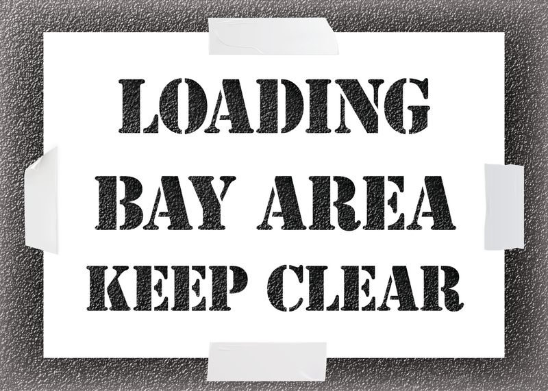 Reusable Stencil - Loading Bay Area Keep Clear