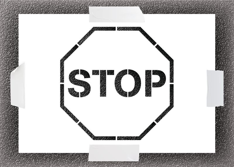 Reusable Stencil - Stop Symbol