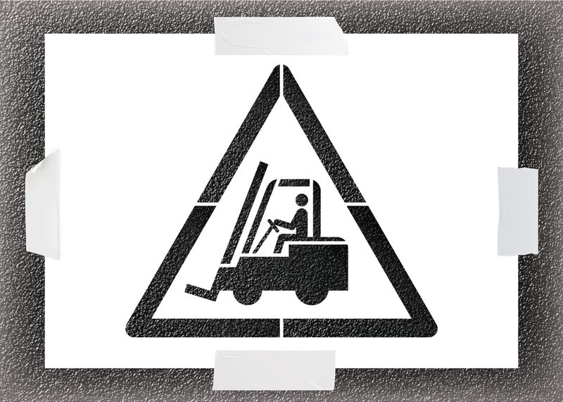 Reusable Stencil - Forklift Truck Symbol