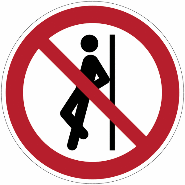 ToughWash - No Leaning Against Sign (Symbol)