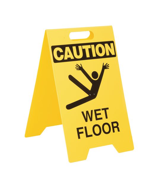 Double-Sided Heavy-Duty Floor Stand - Caution Wet Floor