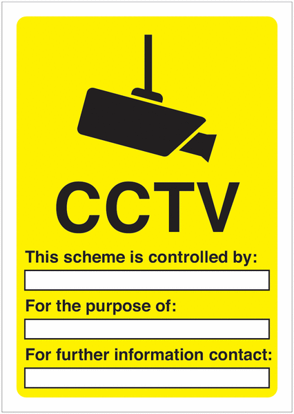 CCTV This Scheme Is Controlled By Write On Signs