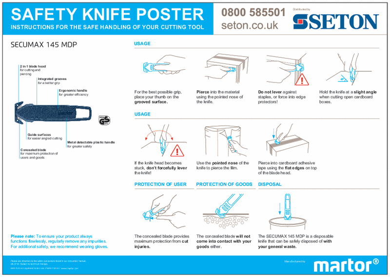 Martor SECUMAX 145 MDP Safety Knife Posters