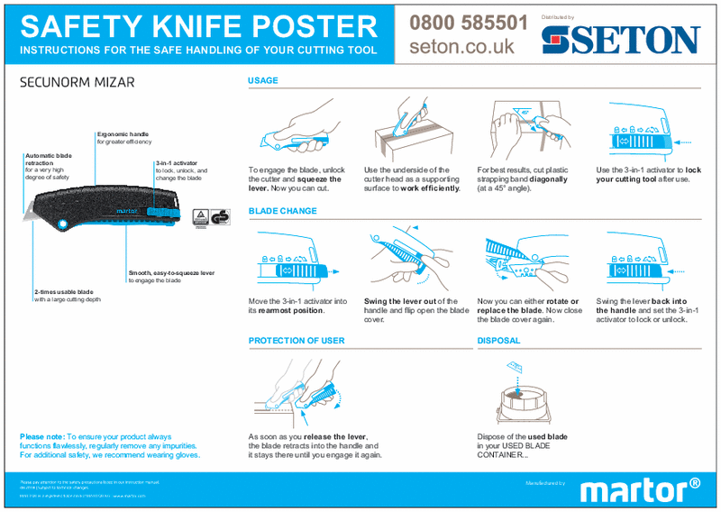 Martor SECUNORM Mizar Safety Knife Posters