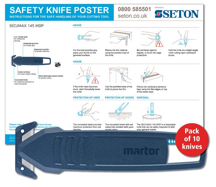 Martor SECUMAX 145 MDP Safety Knife Poster Bundles