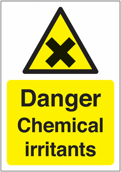 Danger Chemical Irritants Signs