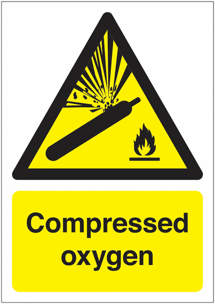 Compressed Oxygen Signs