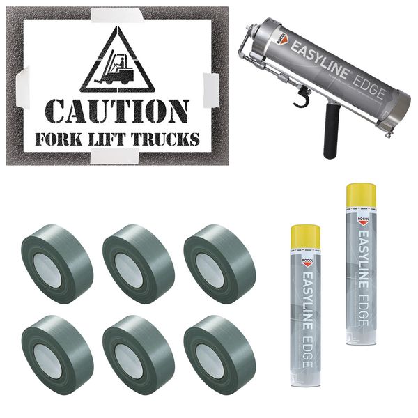 Caution Forklift Truck Stencil Kit