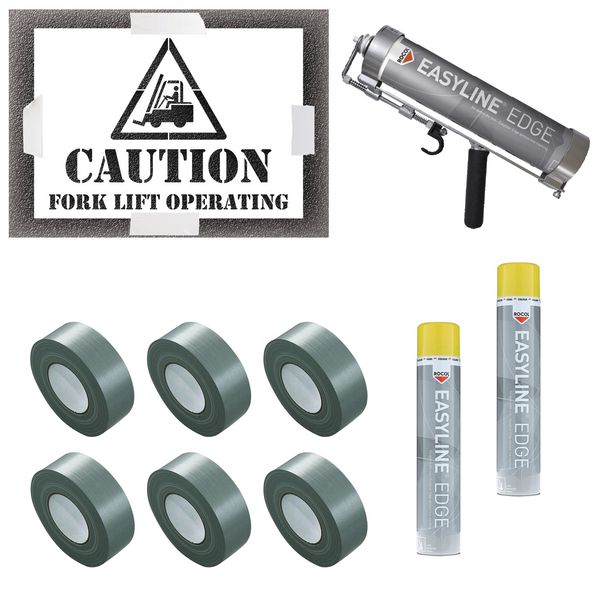 Caution Forklift Operating Stencil Kit