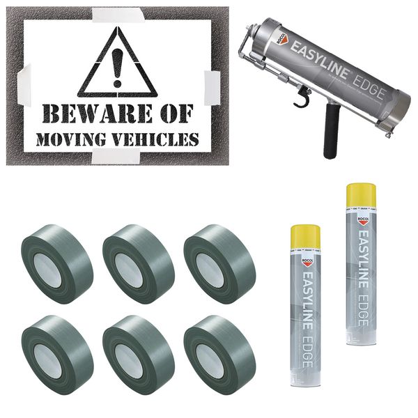 Beware Of Moving Vehicles Stencil Kit