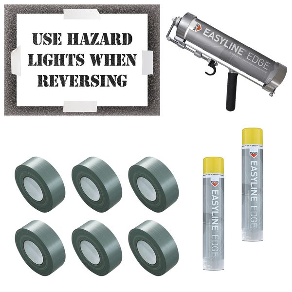 Use Hazard Lights When Reversing Stencil Kit