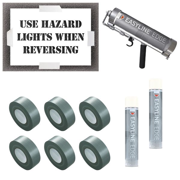 Use Hazard Lights When Reversing Stencil Kit