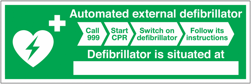 AED User Guide and Location Signs
