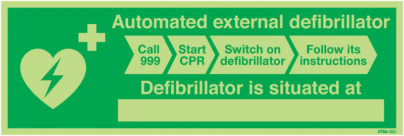 Xtra-Glo AED User Guide and Location Signs