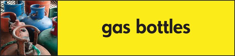 Gas Bottles - WRAP Hazardous Waste Recycling Pictorial Signs