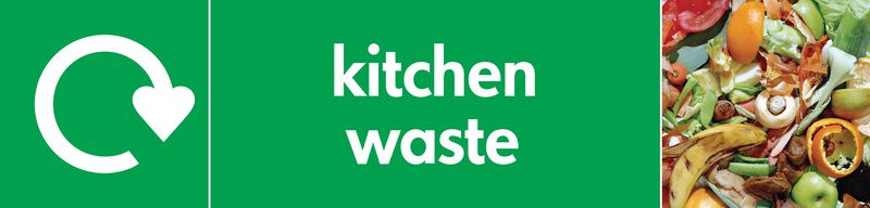 Kitchen Waste - WRAP Household Organic Waste Pictorial Signs