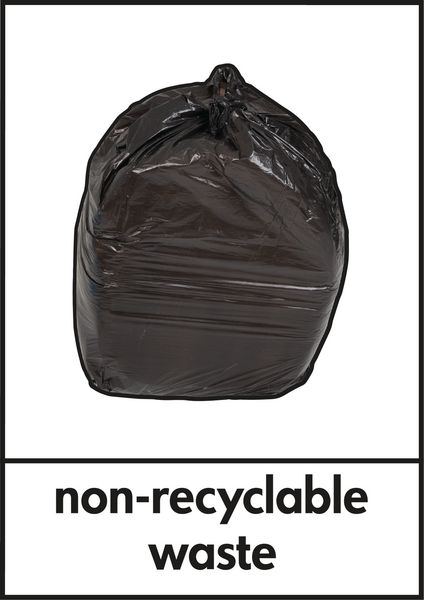 Non-Recyclable Waste - WRAP Photographic Recycling Signs