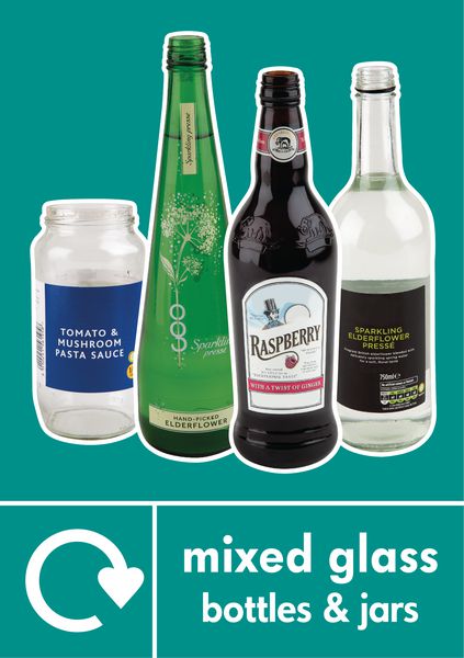 Mixed Glass - WRAP Photographic Recycling Signs